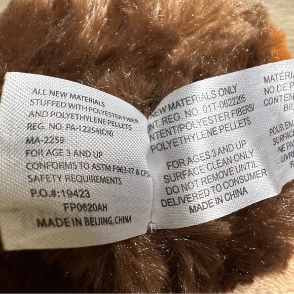 Fiesta Lubby Cubby Hedgehog Round Plush Sparkle Googly Eyes 3.5” Stuffed Animal - Picture 10 of 10